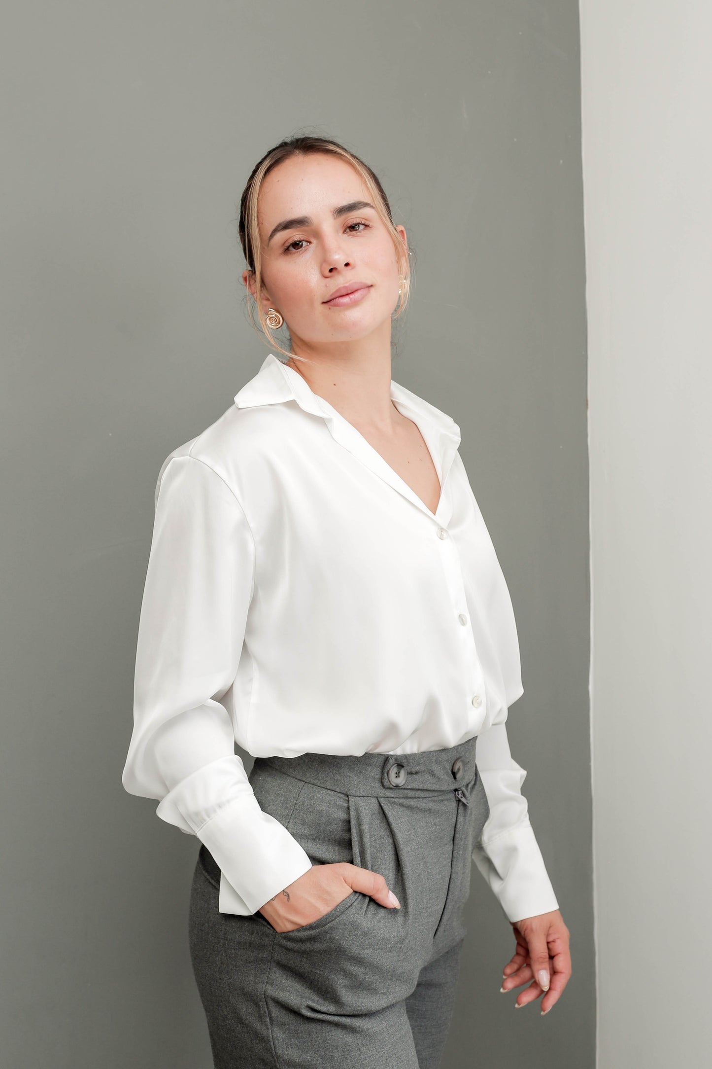 Camisa Silk Touch Blanca